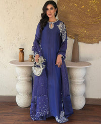 3 Piece Pure Russian Silk dress - Sapphire set