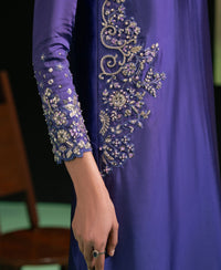 3 Piece Pure Russian Silk dress - Sapphire set