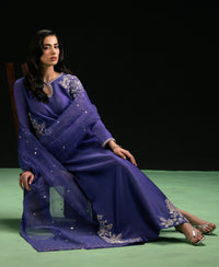 3 Piece Pure Russian Silk dress - Sapphire set