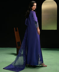 3 Piece Pure Russian Silk dress - Sapphire set