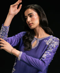 3 Piece Pure Russian Silk dress - Sapphire set