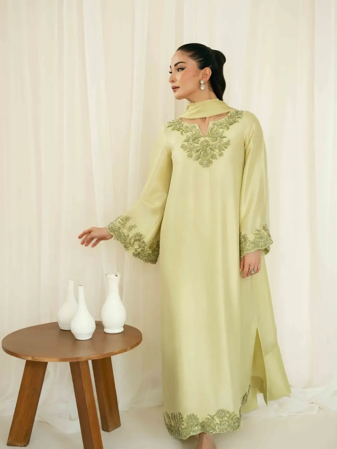 Celestial Pistachio Kaftan