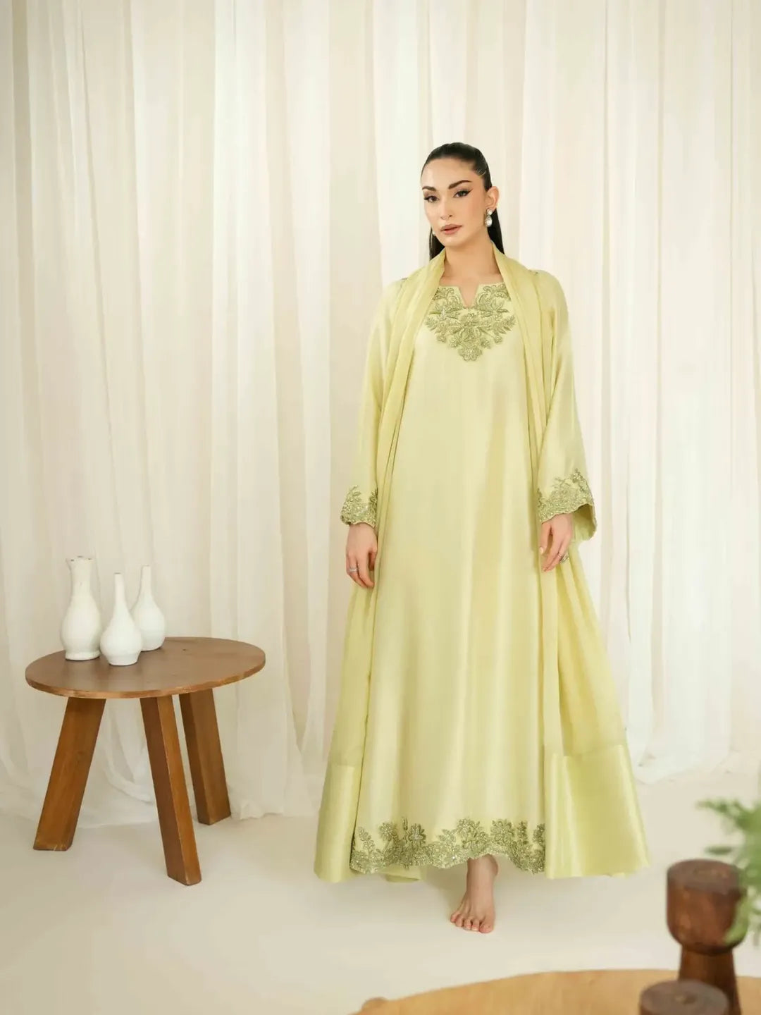 Celestial Pistachio Kaftan